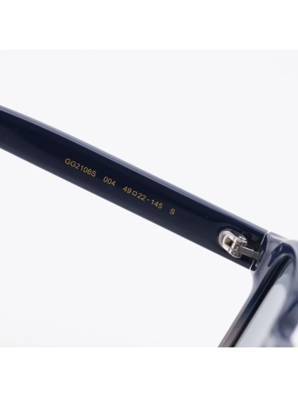 Gucci GG2106S 004 Sunglasses Blue to Grey Gradient Square Frame, Smoke Lenses